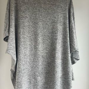Grey soft mid weight poncho